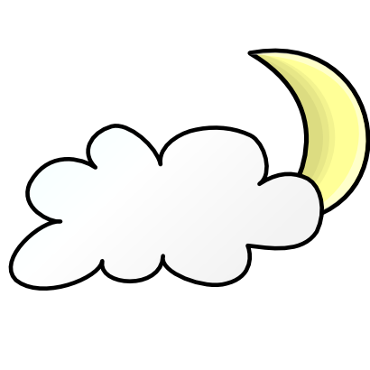 Download free cloud moon icon